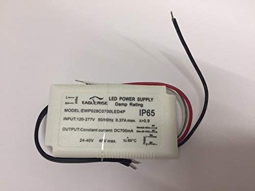 Eaglerise - Transformador LED (700 mA, IP65, constante, 24-40 V, regulable)