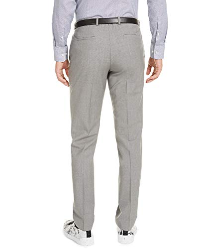 Hugo Boss Men's Modern Fit 2 Piece Set Luxurious Business Suit 100% Virgin Wool By Hugo (Light Gray,46 Regular Usa Jacket / 40 Waist Pants) #TOP5