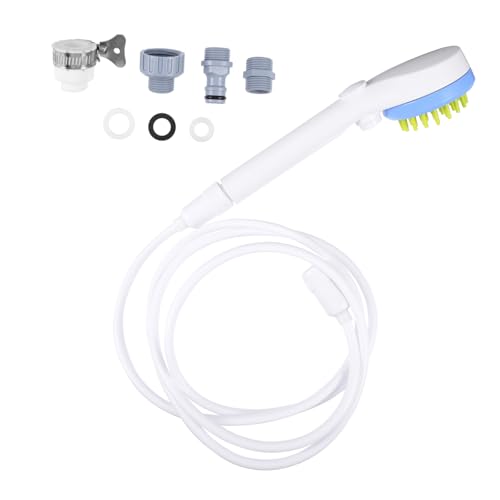 Milisten Pet Shower Brush with Hose Handheld Sprayer for Dogs and Cats Massage Bathing Tool for Long Saving Grooming Accessory for Puppy Care