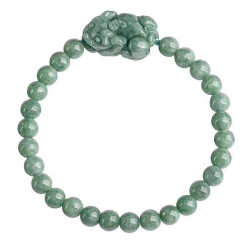 Perles de jadéite de 6 mm assemblées en bracelet de jade vert naturel à offrir