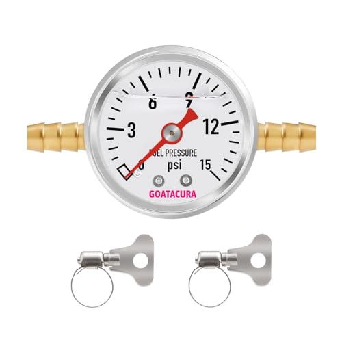 0-15psi Glycerin Filled Fuel Pressure Gauge Kit,