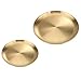 2pcs Vassoio de Servire Oro Vassoio Rotondo Dorato Decorazione Rotondo Piatti da Portata in Acciaio Inossidabile Rotondo Piastra Per Barbecue Piatto di Frutta Dessert Piatti Rotonde in Acciaio Inox
