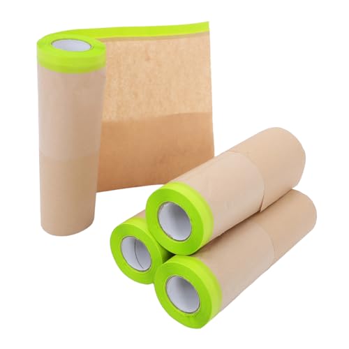 Film de masquage carrosserie Lot de 4 rouleaux de papier de protection peinture auto