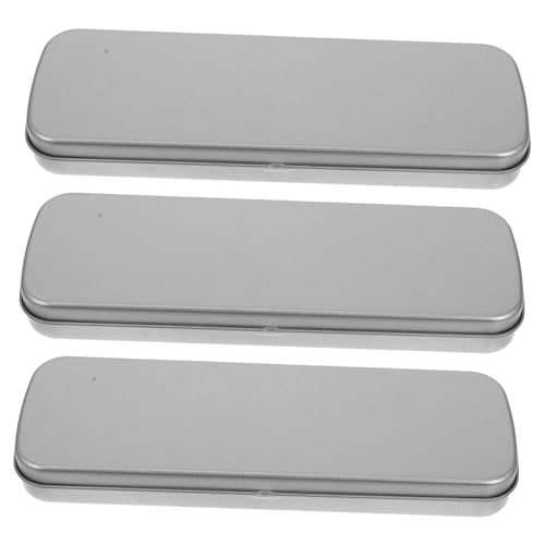 UTHCLO 3pièces Boîte Métal Petite Avec Couvercle Pour Maquillage Pinceaux Support Organisateur De Rangement Contenant à Biscuits Ou Bonbons
