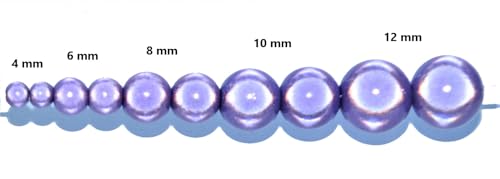taffbeads 60 Stück 6 mm 3D-Illusionswunder Acrylperlen für DIY Handwerk und Schmuckherstellung (lila)