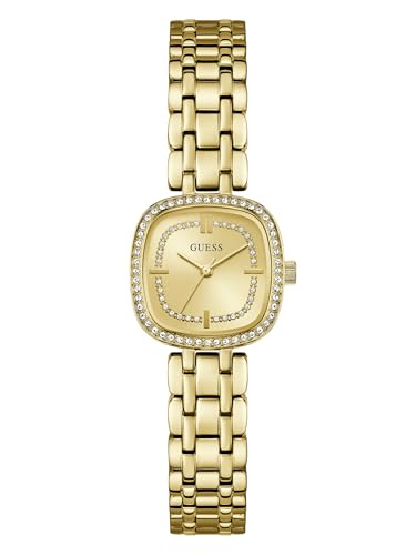 Montre pour femme Guess Hazel GW1018L2 en acier doré et silicone champagne 25mm