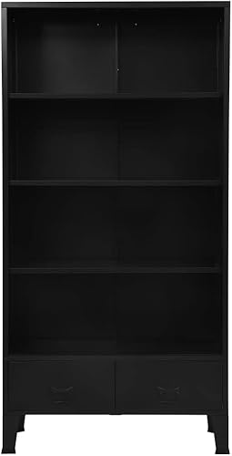 Miniatura 4 de vidaXL Estantería industrial de pie, estante de almacenamiento de libros, organizador de armario, exhibición de tablero, sala de estar, oficina,