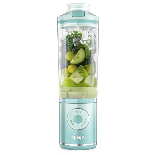 Ninja Blast Max Tragbarer Mixer/Blender/Smoothie Maker, 570 ml, wiederaufladbar, Mixbecher &...