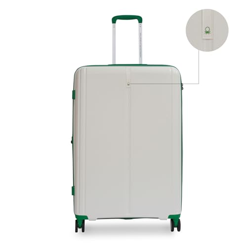 Image of United Colors of Benetton Luggage Trolley, Cabin, Emerald Plus, White