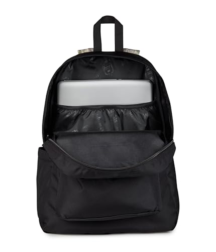 Image of JanSport SuperBreak Plus Backpack with Padded 15-inch Laptop Sleeve and Integrated Bottle Pocket - Spacious and Durable Daypack for Work and Travel, Bogcore Camo Con Black /Brown /Lt Brn /Dk G