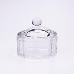 JND Professional Acrylic Liquid Monomer Dappen Dish + Lid Glass Crystal Bowl Nail Art Powder Cup (12 Sided)