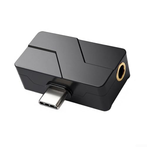 Adaptateur audio HiFi type C vers 3,5 et 4,4 mm en ABS noir pour casque