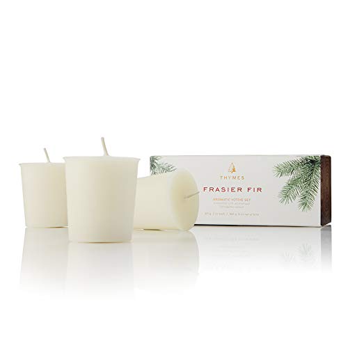 Thymes Votive Candle - Small Scented Candles for Home Fragrance - Frasier Fir - 2 oz (3 Pack) Thymes Votive Candle - Small Scented Candles for Home Fragrance - Frasier Fir - 2 oz (3 Pack)