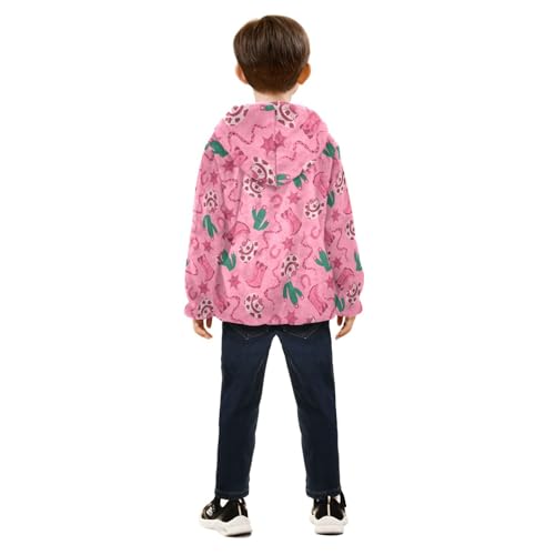 Cowboy Boots Snakes Hats and Cacti Girls Fleece Jacket Girls Fall Jacket Girls Zip Up Hoodie Girls Sherpa Jacket 2-10T4