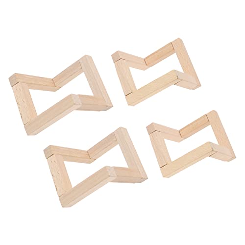 DIYEAH 4pcs Solid Wood Moon Lamp Bracket Stands for Globe Lamp Base Moon Gravity Lighting Stand