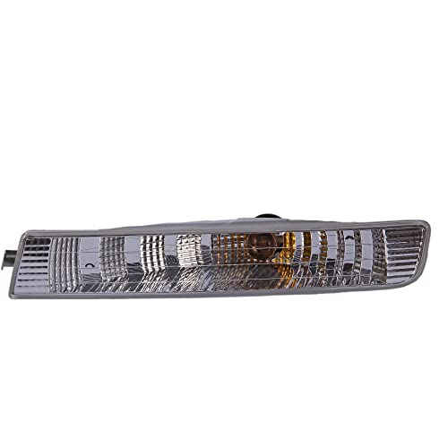 BESTPRICE Blinkleuchte vorne weiß, ohne Lampenträger mit Feder