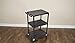 Luxor Multipurpose Three Shelves Structural Foam Plastic Storage Utility Cart - Black