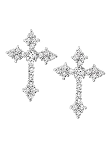 Sacina Dainty Cross Stud Earrings, Cross Earrings for Women, Gothic Earrings, Grunge Earrings, Y2k Earrings, Christmas Jewelry Gift for Women
