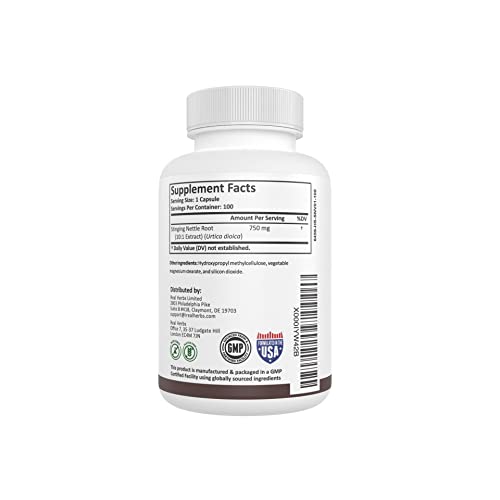 Stinging Nettle Root 10:1 Pure Extract 750Mg (Equivalent To 7500Mg Raw Stinging Nettle Root) Promotes Prostate & Urinary Tract Health - 100 Vegetarian Capsules #TOP2