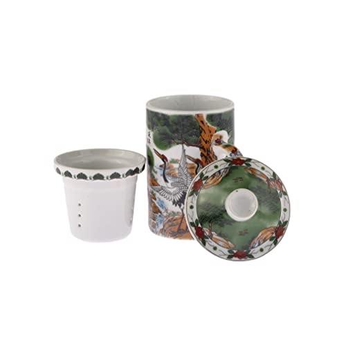 Miniatura 7 de Lachineuse - Tetera China Con Paisaje - Taza De Porcelana Para Infusión - Con Infusor Y Tapa - Pintura China Con Pájaros Longevos - Vajilla Tradicional China - Idea Para Regalar Té