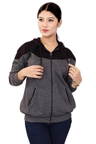 BAILEY SELLS Women's Hosiery Cotton Zipper Hoodie Jacket – Casual & Cozy Winter Essential