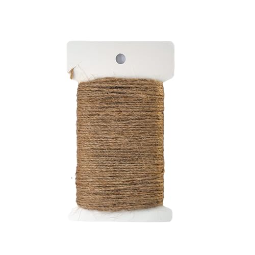Vyqrx 50M Jute Twine Carded Set, Brown String Twine Wrapping, Gardening, Crafts & Rustic Decor (light yellow, 50, meters)