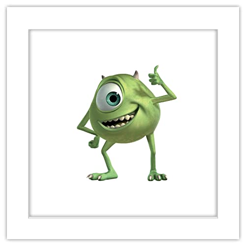 Poster Monsters Inc Mike Pixar poster mural chambre enfant cadre blanc