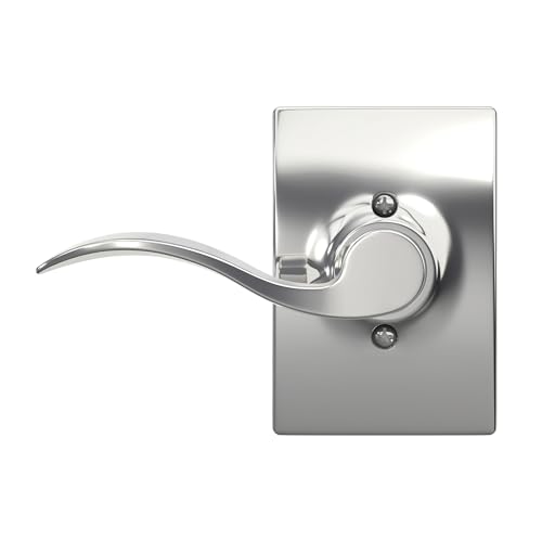 Image of SCHLAGE Accent Lever with Century Trim Non-Turning Lock in Bright Chrome - Left Handed