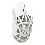 MK x WLMOUSE Beast X Pro Wireless 8K Mouse with Solid Sides (Black Dot, White)