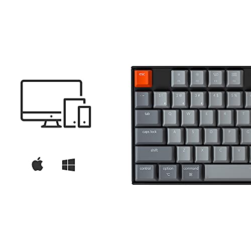 Image of Keychron K8 Tenkeyless Wireless Mechanical Keyboard for Mac, RGB Backlight, Bluetooth, Multitasking, Type-C Wired Gaming Keyboard for Windows with Gateron G Pro Brown Switch