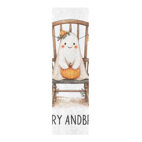BCFHRGT Cute Ghosts - Cinta de agarre de calabaza para monopatines, sin burbujas, cinta de agarre para patineta, 83 x 22,8 cm