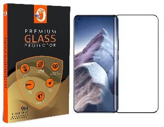 Image of STP FEEL� Premium Tempered Glass Screen Protector Compatible for Mi11 Ultra (Black, Pack of 1) Edge to Edge Coverage with Easy Installation Kit