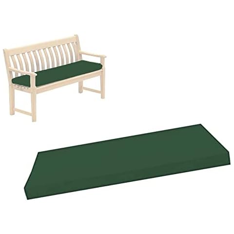 Northern Luxe Waterproof Outdoor Bench Pad Seat Cushion Garden Furniture Comfortable Removable Cover 2 3 4 Seater (2 Seater, Bottle Green-Shade) Cover