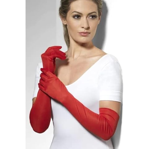 Fever Women's Long Gloves, Red One Size, 44038 Cover