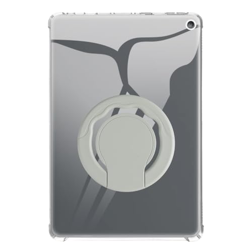 Coque Amazon Fire HD 10 en TPU transparent premium avec anneau robuste rotatif