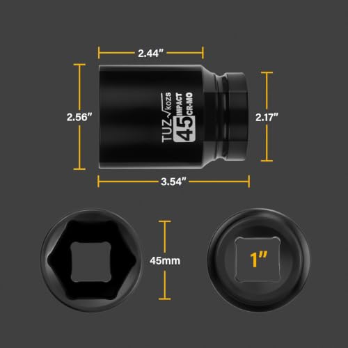Image of 1 Inch Drive 45mm Deep Metric 6 Point CR-MO Impact Socket
