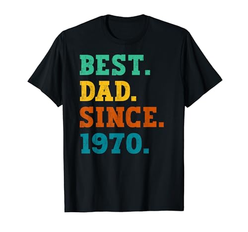 Best Dad Since 1970, design vintage per padri retrò Maglietta