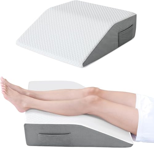 Cozymakerのフットマットレス あしまくら 足マットレス ヘッドハンター 脚の高さ枕 むくみ用 冷却ジェル 低反発素材 ウェッジクッション 手術後用 坐骨神経痛