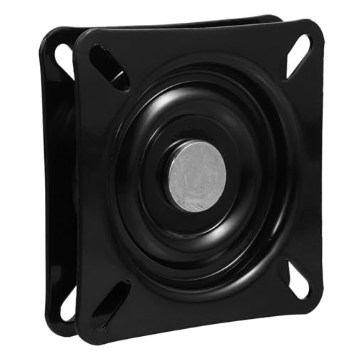 minkissy Base Giratoria para Taburete de Bar en Hierro Negro, Estable y Resistente a Rayaduras, Adecuado para Sillas de Oficina y Coches
