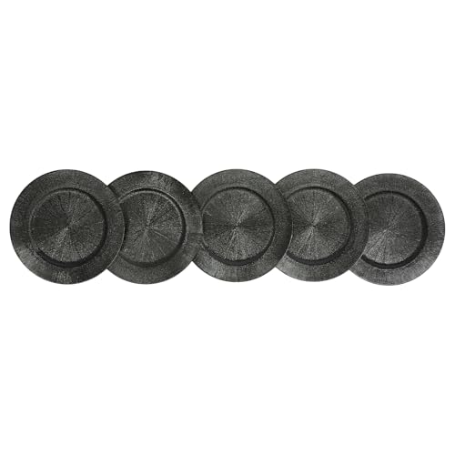 Platos Decorativos Redondos 13 Pulgadas Pack x100 Negro miniatura 6