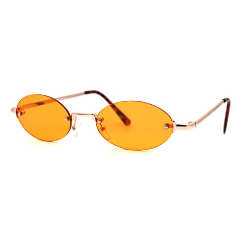SA106 Hippie Pimp Color Lens Oval Rimless Retro Funky Sunglasses2