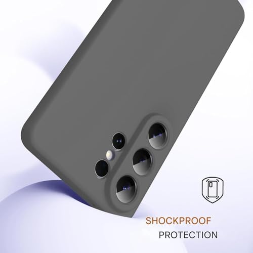 Image of DIZORO Microfiber Candy Case Compatible with Samsung S26 Ultra 5g Smooth Touch Cushion Liquid Soft Silicone Gel Rubber Phone Cases Non-Slip Full Body Protective Shockproof Back Cover (Space Grey)