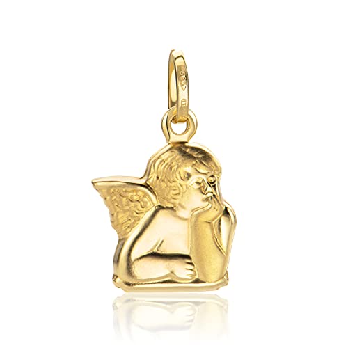 Pendentif ange gardien or jaune 585 14 carats pour collier femme