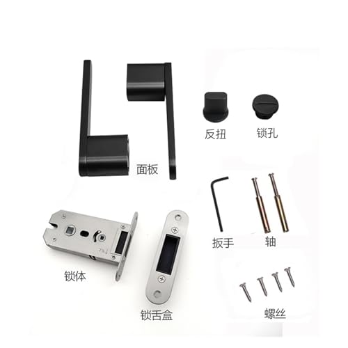 Serrure de porte écologique minimaliste italienne HC-623 dorée - 6