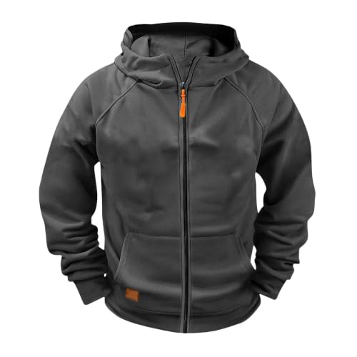 Boys Zip Up Hoodie Size 10-12 Fall Sweatshirts with Hooded for Teen Girls | Boys and Girls Zip Up Hoodie with Raglan Sleeves, Kangaroo Pocket, Leather Patch, Soft and Relaxed Fit for Kids - image 4