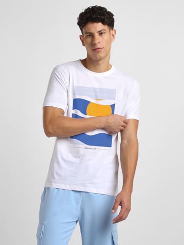 Image of Nobero 100% Cotton Tshirts for Men Combo Pack of 3 | Regular Fit | Printed | Round Neck Half Sleeve