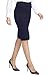 Urban CoCo Women's Elastic Waist Stretch Bodycon Midi Pencil Skirt (as1, Alpha, x_l, Regular, Regular, Navy Blue)