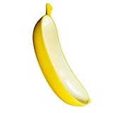 NIYANGLE Plato Creativo De Cerámica Forma De Plátano Alargado, Vajilla Para Uso Diario