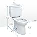 TOTO Drake Two-Piece Elongated 1.28 GPF Universal Height TORNADO FLUSH Toilet with CEFIONTECT and Right-Hand Trip Lever, Cotton White - CST776CEFRG#01