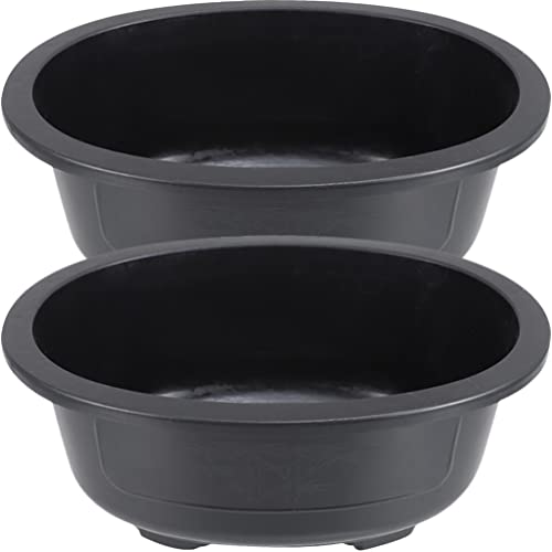Doitool Plant Pots 2Pcs Bonsai Training Pot Oval, 17 Inch Plastic Bonsai Pot With Drainage Tray, Large Oval Bonsai Planter Pot For Desktop Decoration Nursery, Garden, Balcony Hanging Planter #TOP18